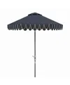 Safavieh Elegant 9' Valance Umbrella In Navy,white