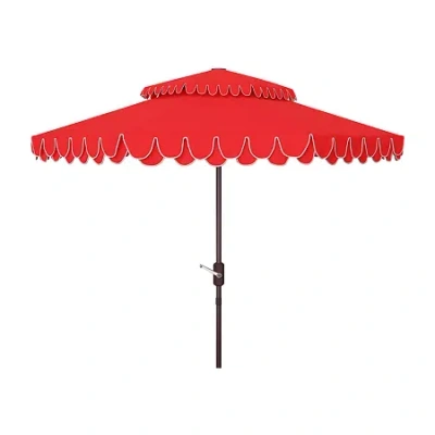 Safavieh Elegant Patio Collection Patio Umbrella In Red
