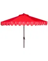 Safavieh Elegant Valance 11ft Umbrella In Red