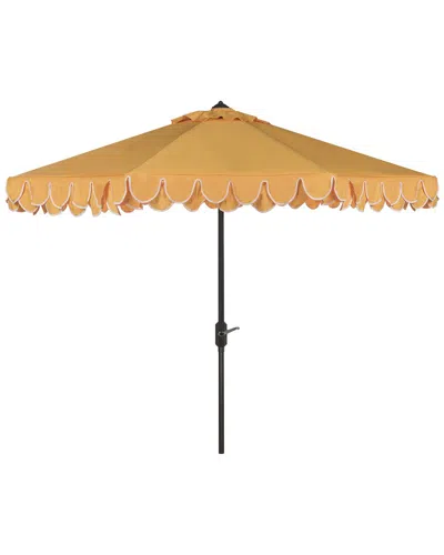 Safavieh Elegant Valance 11ft Umbrella In Yellow