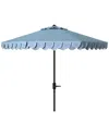 Safavieh Elegant Valance 9ft Umbrella In Blue