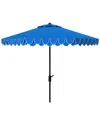 Safavieh Elegant Valance 9ft Umbrella In Blue