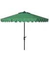 Safavieh Elegant Valance 9ft Umbrella In Green