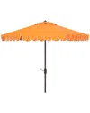 Safavieh Elegant Valance 9ft Umbrella In Orange