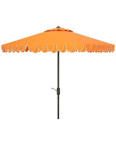 Safavieh Elegant Valance 9ft Umbrella In Orange