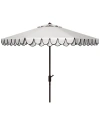 Safavieh Elegant Valance 9ft Umbrella In White
