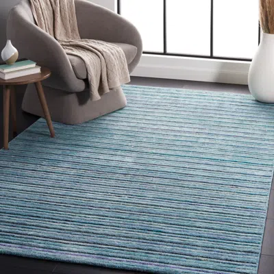 Safavieh Elements Hand Made Area Rug, Aqua Contemporary Style Non Shedding