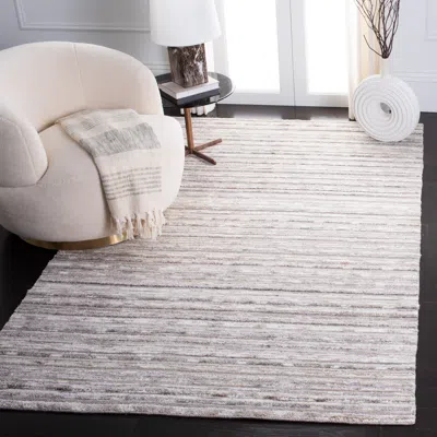 Safavieh Elements Hand Made Area Rug, Beige Solid / Tonal Style Non Shedding In Gray