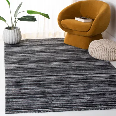 Safavieh Elements Hand Made Area Rug, Black / Grey Contemporary Style Non Shedding