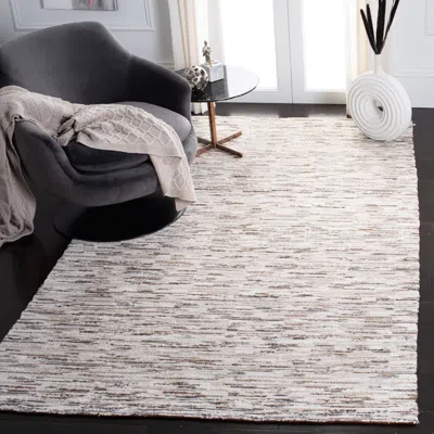Safavieh Elements Hand Made Area Rug, Brown / Light Grey Contemporary Style Non Shedding