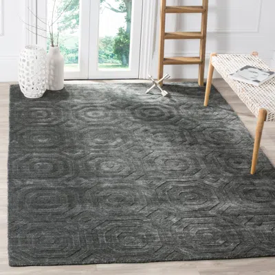Safavieh Elements Hand Made Area Rug, Dark Grey Contemporary Style Non Shedding In Gray