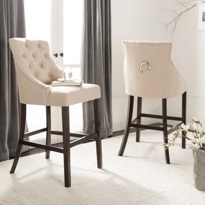 Safavieh Eleni Tufted Bar Stool In Neutral