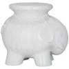 Safavieh White Ceramic Elephant Stool In White