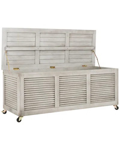 Safavieh Elina Outdoor 47.2in L Cushion Box In Gray