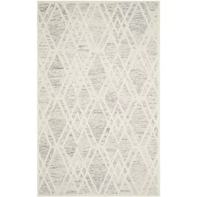 Safavieh Elinor Geometric Hand Tufted Wool Rug In Gray