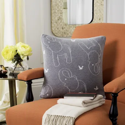 Safavieh Ella Knit Pillow In Gray