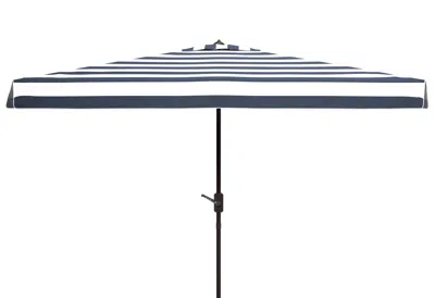 Safavieh Elsa Fashion Line 6.5 X 10 Ft Rect Umbrella In Blue