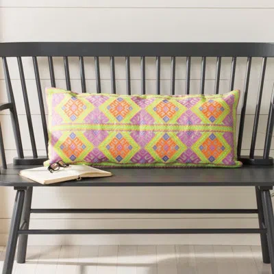 Safavieh Embroidered Lumbar Pillow In Multi