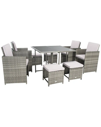 Safavieh Enerson Outdoor Dining Set In Grey
