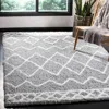 Safavieh Equinox Shag Hand Made Area Rug, Grey / Cream Bohemian Style Non Shedding In Gray