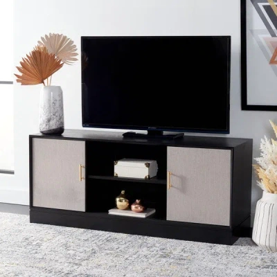 Safavieh Estella 2dr 1 Shelf Media Stand In Black