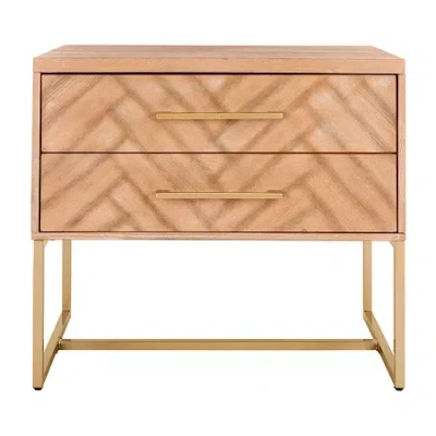 Safavieh Estelle 2-drawer Nightstand In Nude