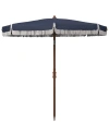 Safavieh Indoor/outdoor Estonia 6.5' Frng Bch Umbrella In Blue