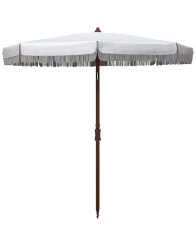 Safavieh Indoor/outdoor Estonia 6.5' Frng Bch Umbrella In White