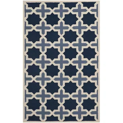 Safavieh Ethan Geometric Hand Tufted Wool Rug In Blue