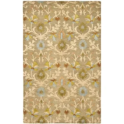 Safavieh Euler Floral Hand Tufted Wool Rug In Neutral