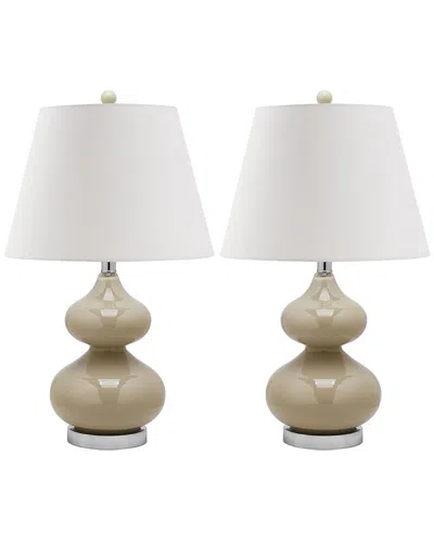 Safavieh Eva 24in Double Gourd Glass Lamp