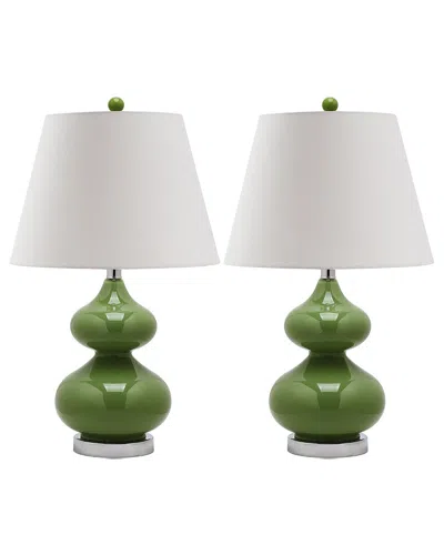 SAFAVIEH DISCONTINUED SAFAVIEH EVA 24IN DOUBLE GOURD GLASS LAMP