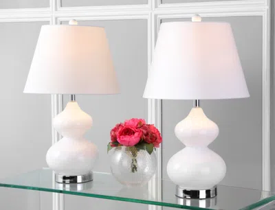Safavieh Eva Double Gourd Table Lamp In White