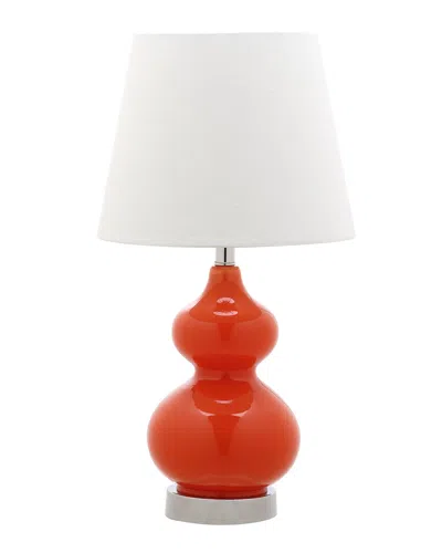 Safavieh Eva Double Mini Table Lamp In Orange