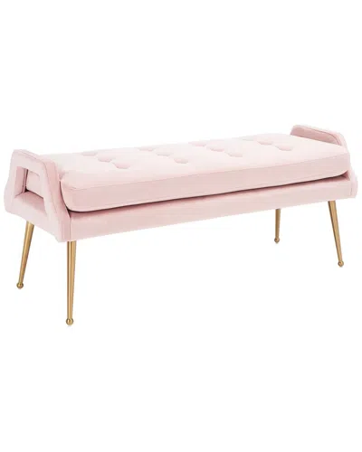 Safavieh Everdeen Bench In Pink