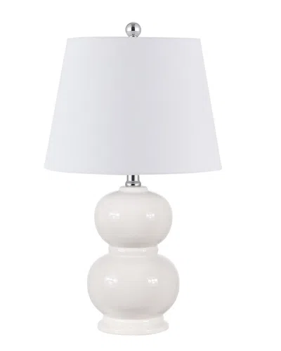 Safavieh Everlee Glass Table Lamp In Ivory