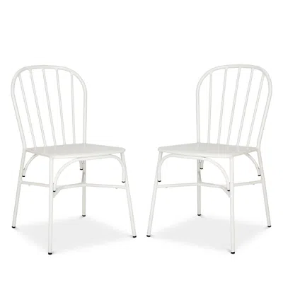 Safavieh Everleigh Outdoor Stackable Side Chair In White