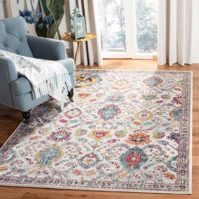 Safavieh Evoke Machine Made Area Rug, Cream / Orange Traditional Style Easy Care In Multi