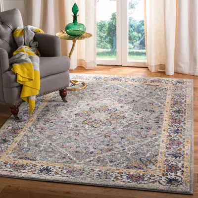 Safavieh Evoke Machine Made Area Rug, Grey / Grey Traditional Style Easy Care In Gray