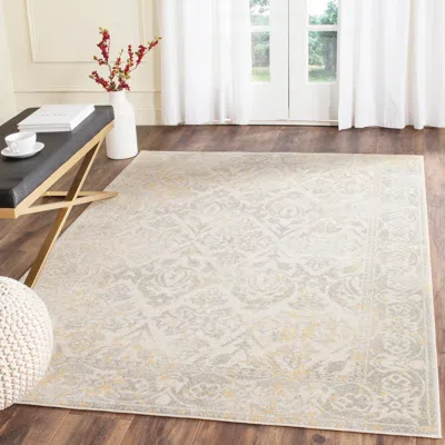 Safavieh Evoke Machine Made Area Rug, Ivory / Grey Traditional Style Easy Care