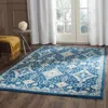 Safavieh Evoke Machine Made Area Rug, Royal / Ivory Traditional Style Easy Care In Blue