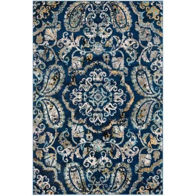 Safavieh Evoke Performance Floral Rug In Royal,ivory