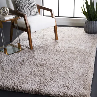 Safavieh Express Shag Hand Made Area Rug, Silver Shag / Flokati Style Non Shedding