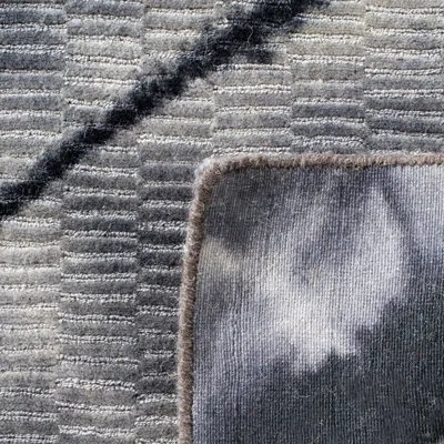 Safavieh Expression Hand Knotted Wool Geometric Rug In Gray