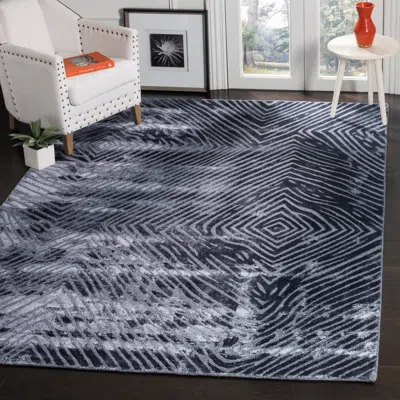 Safavieh Expression Hand Made Area Rug, Dark Blue Contemporary Style Non Shedding