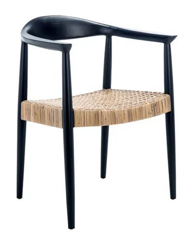 Safavieh Eyre Rattan Peel Accent Chair In Black