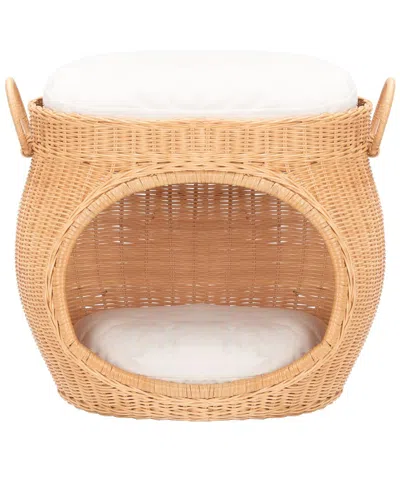 Safavieh Faati Cat Bed With Cushion In Brown