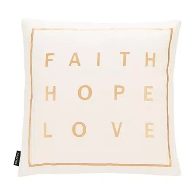 Safavieh Faith Square Throw Pillow In Sand