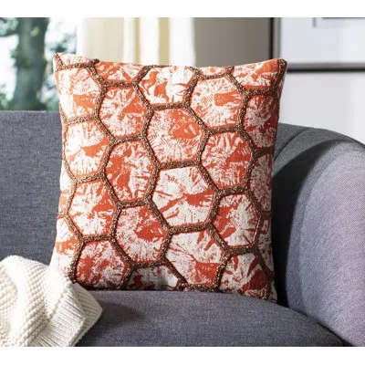 Safavieh Falla Cotton Throw Pillow In Brown