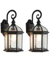 Safavieh Falyn 8in Outdoor Wall Sconce Set Of 2 In Black